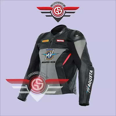 MV Agusta Motorbike Jacket Racing Leather Jacket Biker Leather Jacket • $249.99