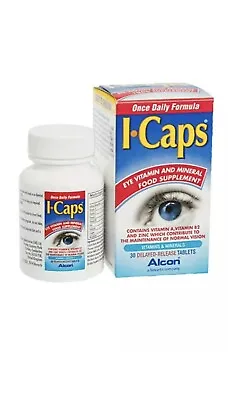 ICaps Lutein And Zeaxanthin Formula 30 Tablets Pack100 % Genuine Long Expiry  • £11.95