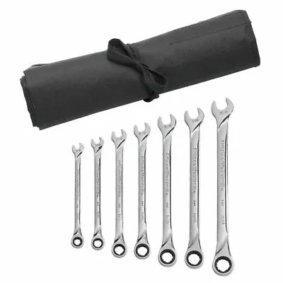 GearWrench 85197R 7 Piece SAE XL Combination Ratcheting Wrench Set • $40