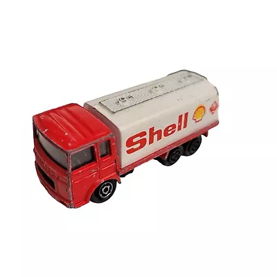 Majorette Saviem Shell Oil Tanker Truck Made In France 1/100 Diecast Red Yellow • $5