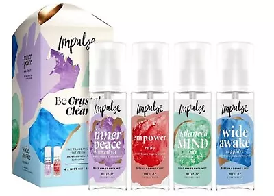 Impulse Be Crystal Clear Body Mist Fine Fragrance Gift Set 4X150ml • £15.49