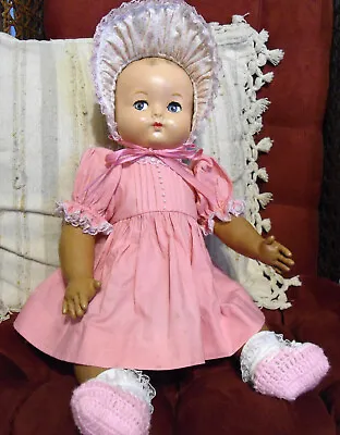 Effanbee 1940s Era Bright Eyes 18  Magic Skin Baby Doll For TLC • $40