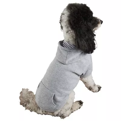 Dog Coat In Grey Marl With Hood NWT Size L • £6.50