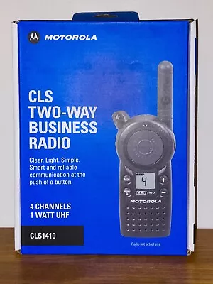 Motorola CLS1410 4 Channel UHF Two-Way Radio With Extra Battery - NEW In Box • $120