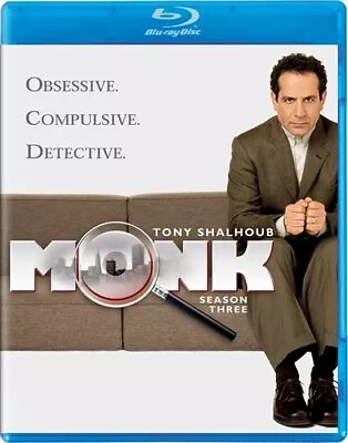 MONK TV SERIES COMPLETE SEASON THREE 3 New Sealed Blu-ray Newly Restored • $42.98