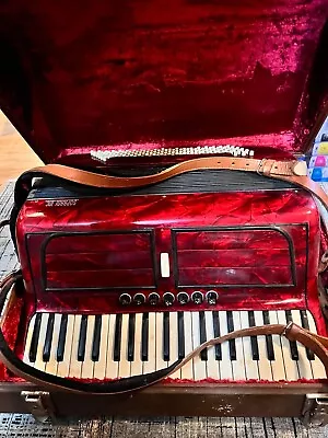 Vintage 20th Century Paolo Soprani Button Accordion With Case VHTF  As Is Parts • $250