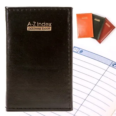 4.5 X 3  POCKET SIZE A-Z Telephone & E-mail Address Book Padded Directory Index • £5