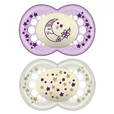 MAM Night Pacifiers (2 Count) MAM Pacifiers 6+ Months Best Pacifier For • $14.45