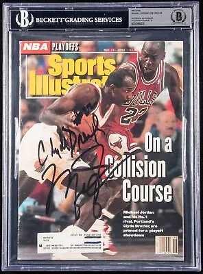 Michael Jordan Signed 1992 NBA Finals Sports Illustrated Beckett Graded 9 MINT • $4995