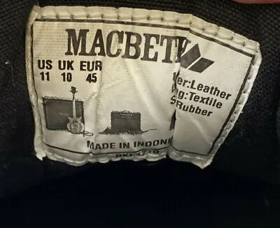 MACBETH Schubert Black Cement Leather High Top Sneaker- Size 11 Skateboard • $108