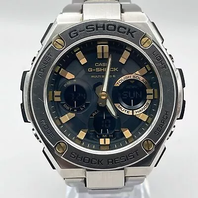 CASIO G-SHOCK G-STEEL Solar Radio Silver Men's Black Watch GST-W110D-1A9JF • £166.24