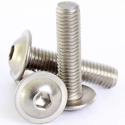 £2.29 • Buy M3 M4 M5 M6 M8 A2 Stainless Hex Socket Flanged Button Head Allen Bolts Screws