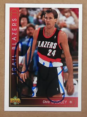 AUTOGRAPHED - Chris Dudley Upper Deck #395 Portland Trail Blazers 1993 • $0.99