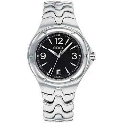 $525 • Buy Ebel Sport Wave 40mm Black Dial Stainless Steel Quartz Men's Watch E9955K41