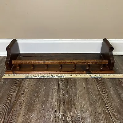 Ethan Allen Heirloom Maple 24” Accent Wall Shelf Plate Rack Vintage Wooden • $44.99
