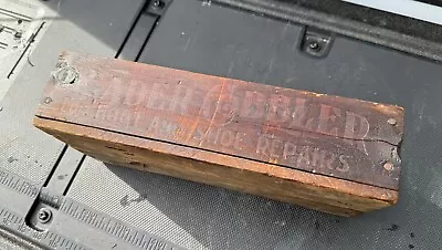 Antique Leader Cobbler - For Boot And Shoe Repair Wood Crate Box General Store • $24.99