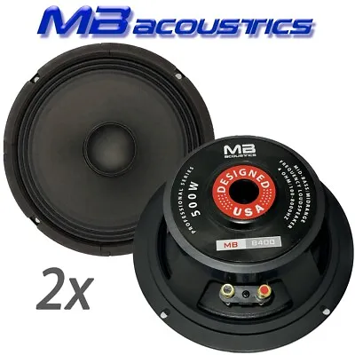 2x  MB Acoustics 8  Midrange Mid-Bass Pro Audio Speakers 4 Ohms 1000 Watts • $64.50