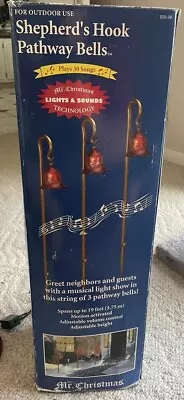 NEW - Mr. Christmas Shepherds Hook Pathway Lights And Sounds Bells - New In Box • $199