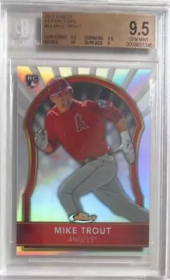 2011 Mike Trout Topps Finest Refractor RC- BGS 9.5 Gem Mint W/10 Sub... 118/549 • $1055.99