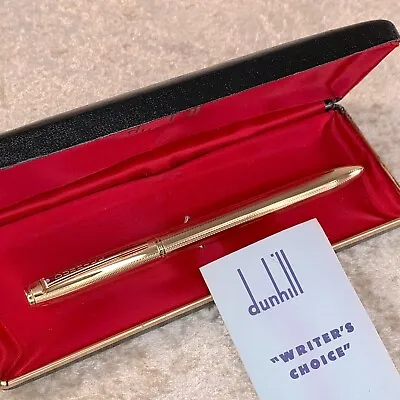 Vintage Dunhill Multi Color Ballpoint Pen & Mechanical Pencil Gold Finish W/Case • $215