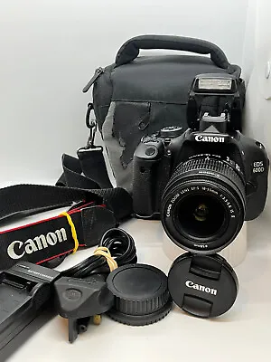 Canon EOS 600D DSLR+18-55mm IS II Lens 32GB Card 3572 Shots Bag MINTY • £199