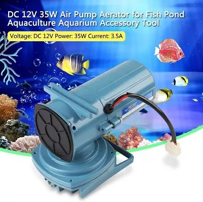 $39.89 • Buy Aquarium Air Pump 12V 35W Adjustable Air Aerator Pump For Fish Pond Aquaculture