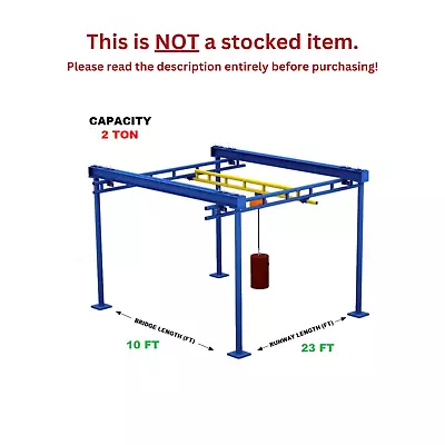 Gorbel Workstation Bridge Crane (al) - 2 Ton Capacity Glcs-fs-4000-10al-23-10 • $15935