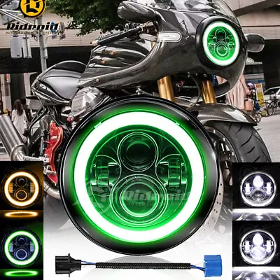 7'' Inch LED Headlight Green DRL For Ducati Monster 1000 900 800 750 695 600 • $29.99