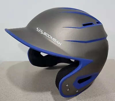 Boombah Baseball Softball Batting Helmet Gray Blue Sleek Jr Junior Youth Size • $35