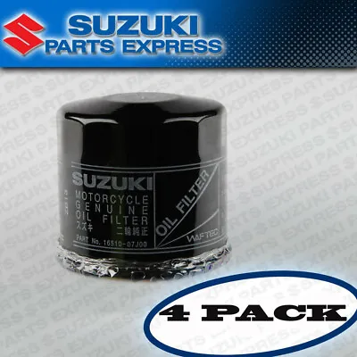 New 4 Pack Suzuki Oem Oil Filters 16510-07j00 Gsxr Gsx Dl Vl Vs Sv Tl Boulevard • $52.95