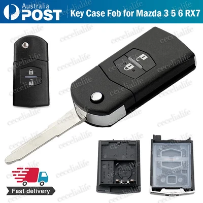 $13.25 • Buy 2 Button Key Shell Replacement For Mazda 3 5 6 RX7 RX8 BT50 Key Remote Case 2023