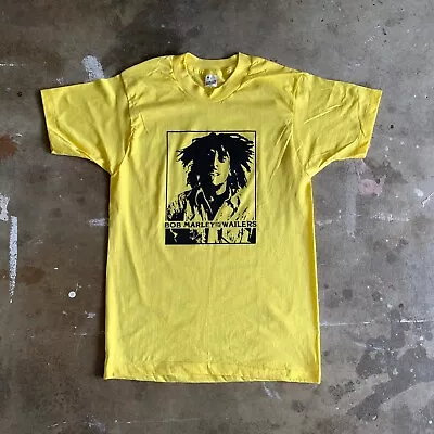 80s VINTAGE DEADSTOCK BOB MARLEY & THE WAILERS REGGAE T-SHIRT SZ S 50/50 • $70