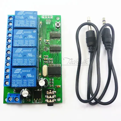 12V 4-CH AD22B04 MT8870 DTMF Tone Signal Decoder Relay Phone Remote Control PLC • $13.62