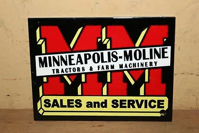 Minneapolis Moline Farm Tractors Porcelain Like 4  Steel Metal Magnet Sign • $24.95