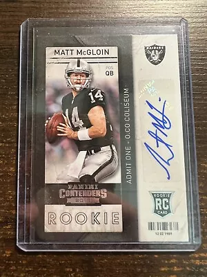 A127085 - 2013 Panini Contenders #197A Matt McGloin Auto RC • $20