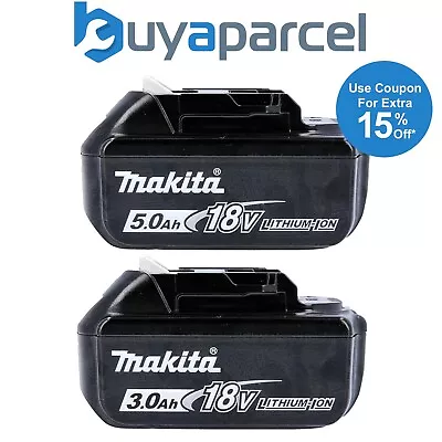 Genuine Makita 18V Batteries - 1x 5.0Ah BL1850 1x 3.0Ah BL1830 LXT Star Battery • £119.99