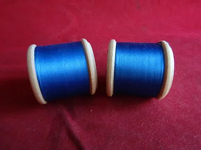 £34.99 • Buy 2 Old Shop Stock Spools Of Elephant Silk Fishing Rod Whipping Blue Shade 7