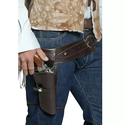 Adult's Gunman Pistol Belt Holster Cowboy Outlaw Sheriff Accessory Men's Western • £15.58