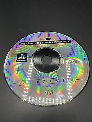 Crash Bandicoot 2: Cortex Strikes Back Platinum PS1 Disc Only! Tested. • £8.99