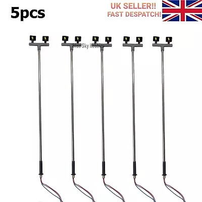 £7.53 • Buy 5pcs Model Railway Yard Lights Pack Of Twin LED Lights OO 00 Gauge Flood Light