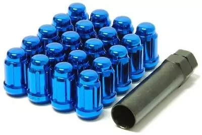 Muteki Lightweight Closed Ended Wheel Tuner Lug Nuts Chrome Blue 12x1.50mm 20pcs • $58.07