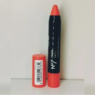 £1.95 • Buy No 7 Matte Lip Crayon Shade Blazing Coral (Red/Pink) 2.5g Brand New Full Size
