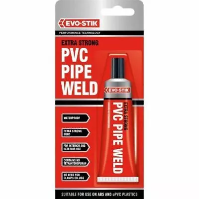 2 Evo-Stik PVC Pipe Weld Extra Strong Plastic UPVC ABS Adhesive Glue 50ml • £12.99