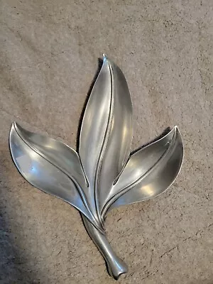 Mid Century Modern Cast Aluminum Large Leaf Dish. 15x11 • $35