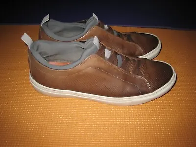 Martin Dingman Beckett Brown Leather Slip On Sneakers (size 9m) Shoes • $29.95