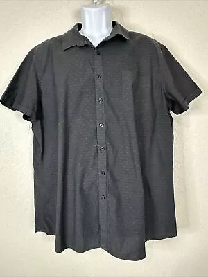 Marc Anthony Slim Fit Men Size XXL Dark Gray Button Up Shirt Short Sleeve • $8.11