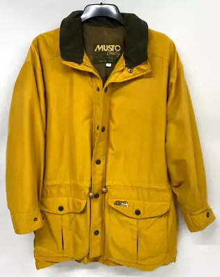 Musto Country Jacket Mens L/xl Mustard Yellow Gore-tex Yacht Vintage 968 • $48.09