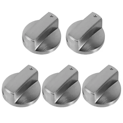 5pcs Stainless Steel Gas Stove Knobs Universal Gas Cooker Hob Control • £9.14