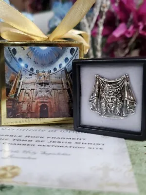 Veronica's Veil Medallion Display With Marble Stone Tomb Of Jesus Holy Sepulchre • $24.95