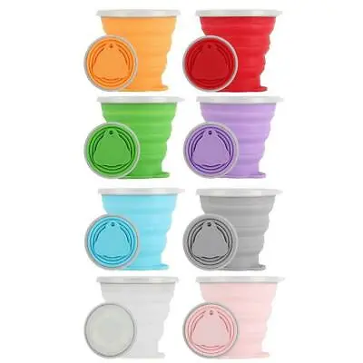 270ML Collapsible Silicone Cup Coffee Mug Reusable Travel Foldable Portable Cups • £5.25